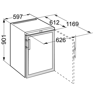 Liebherr Vinothek, 66 pudelit, kõrgus 91 cm, must - Veinikülmik