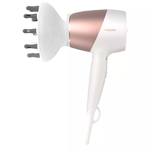 Philips Prestige SenseIQ, 1800 W, white/pink - Hair dryer