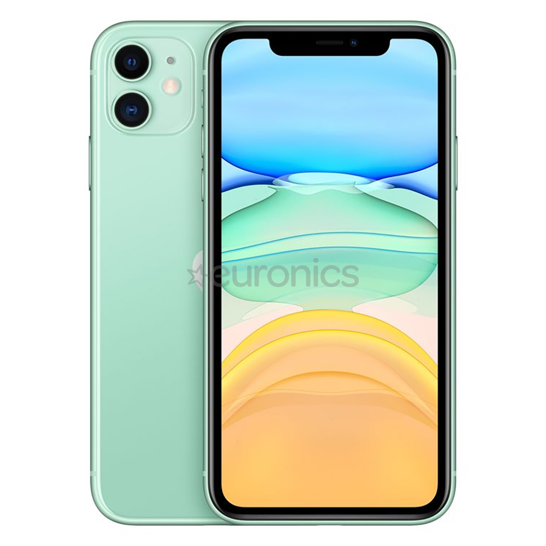 Apple iPhone 11, 64 GB, roheline - Nutitelefon