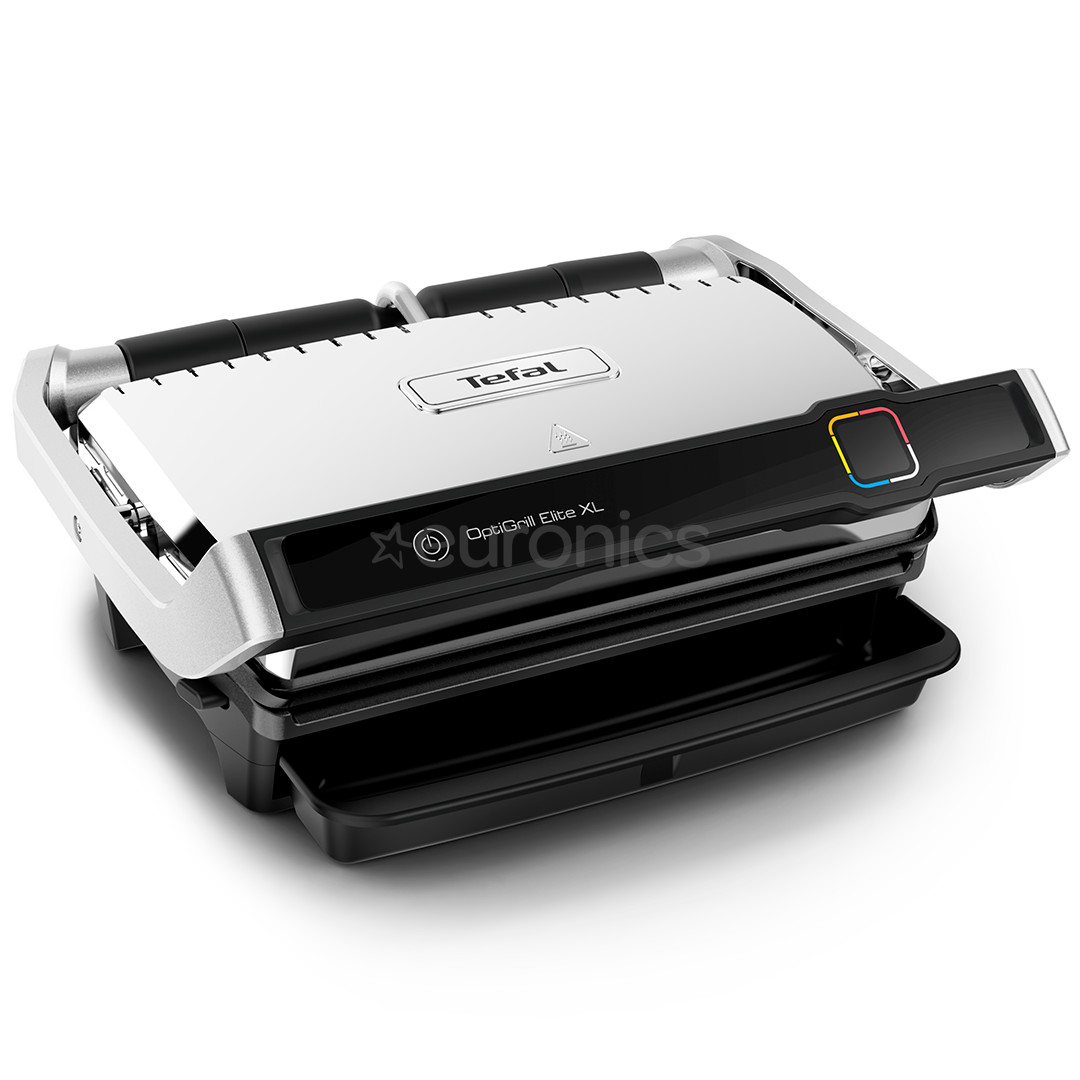 Tefal OptiGrill Elite XL, 2200 Вт, черный/нерж. сталь - Электрический гриль