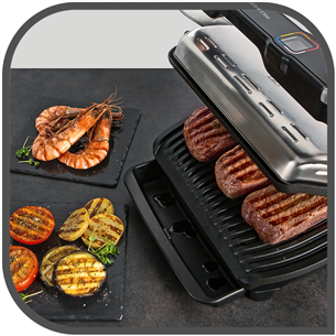 Tefal OptiGrill Elite XL, 2200 Вт, черный/нерж. сталь - Электрический гриль