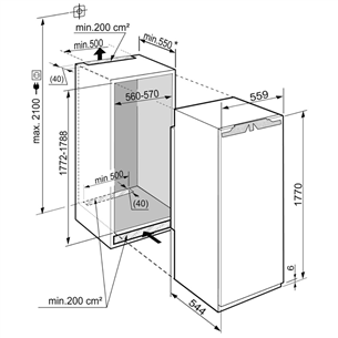 Built-in freezer Liebherr (213 L)