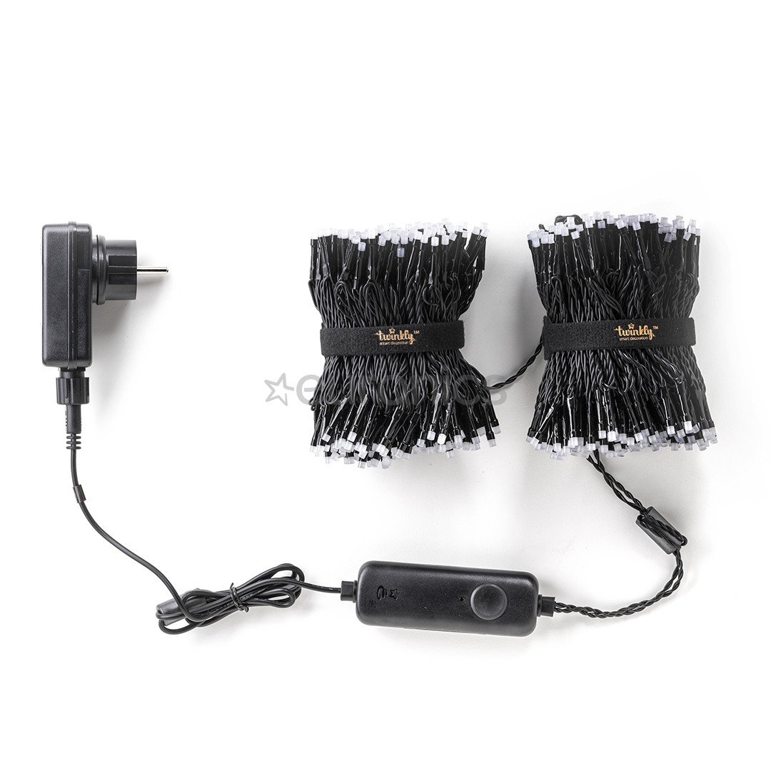 Twinkly 600 RGB LED String (Gen II), IP44, 48 m, must - Nutikad jõulutuled