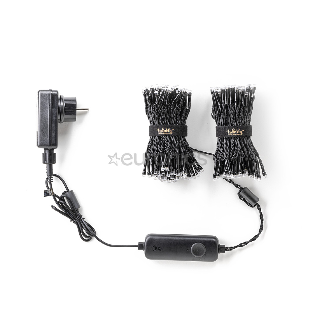 Twinkly Special Edition 400 RGB+W LED String (Gen II), IP44, 32 м, черный - Умная гирлянда