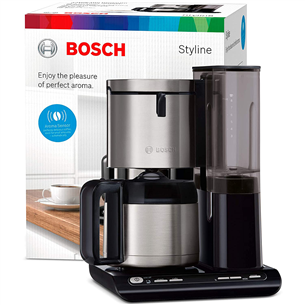 Bosch Styline, water tank 1.1. L, black/inox - Coffee maker