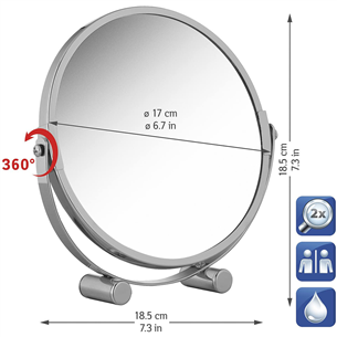 Double sided mirror Tatkraft 17 cm