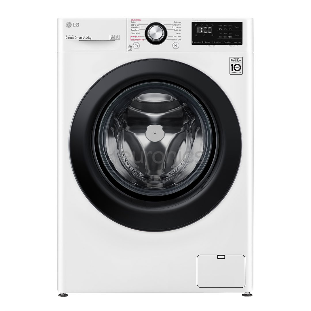 LG 6,5 kg, sügavus 45 cm, 1200 p/m - Eestlaetav pesumasin