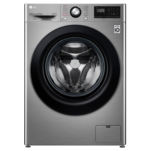 LG, 6.5 kg, depth 45.5 cm, 1200 rpm, gray - Front Load Washing Machine