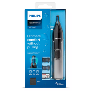 Philips 3000, черный/серый - Триммер для носа, ушей и бровей