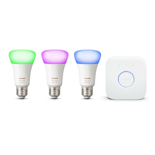 Philips Hue White and Color Ambiance, мост,  E27, 3 шт., цветной - Комплект умных ламп