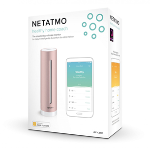 Netatmo Smart Indoor Air Quality Monitor, roosa kuldne - Nutikas siseõhu kvaliteedi mõõtja