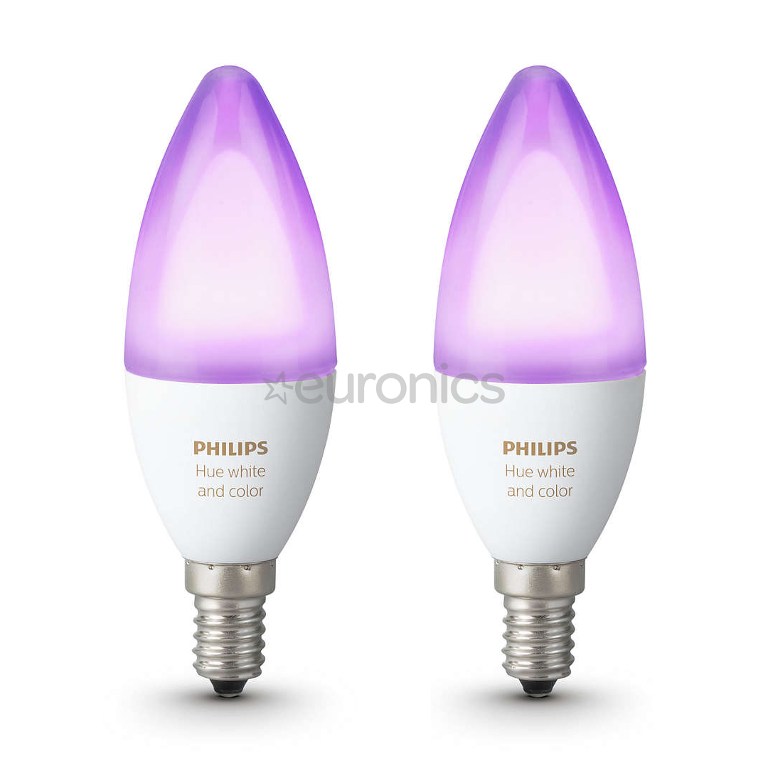 Комплект умных ламп Philips Hue White and Color Ambience (E14)