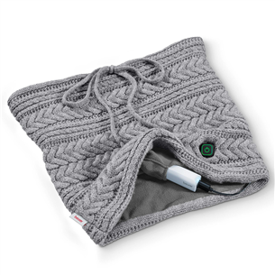 Beurer, grey - Tube scarf + power bank