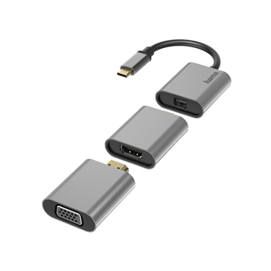 Комплект адаптеров 6 in 1 USB-C, Mini-DisplayPort, HDMI™, VGA Hama