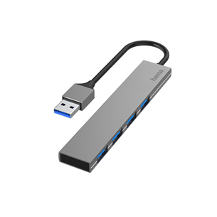 USB jagaja Hama 4 pesa USB 3.0 Ultra-Slim 00200114