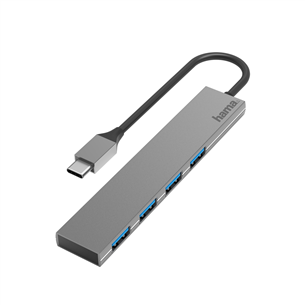 USB Hub 4 ports Hama USB-C 3.2 Ultra-Slim 00200101
