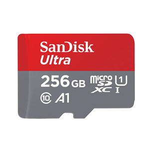 Карта памяти MicroSDXC SanDisk Ultra + адаптер (256 ГБ)
