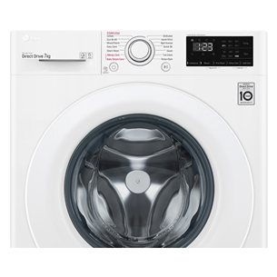 LG, 7 kg, depth 56.5 cm, 1370 rpm - Front Load Washing Machine