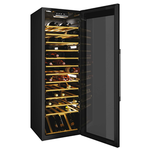 Hoover, capacity: 82 bottles, height 146 cm, black - Wine cooler