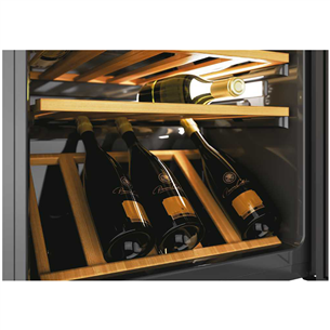 Hoover, capacity: 82 bottles, height 146 cm, black - Wine cooler