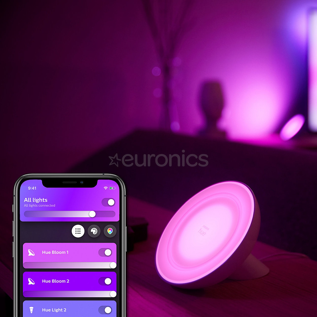 Philips Hue White and Color Ambiance Bloom, valge - Nutikas laualamp