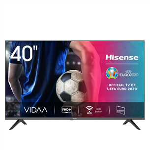 Hisense LCD FHD, 40", jalad äärtes, must - Teler