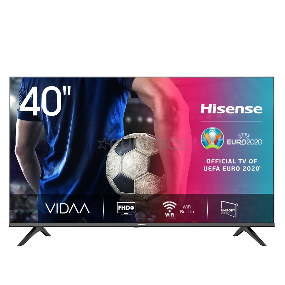 Hisense LCD FHD, 40", jalad äärtes, must - Teler