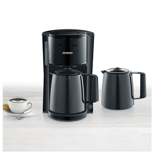 Severin, water tank 1L, black - Coffe maker + extra cup