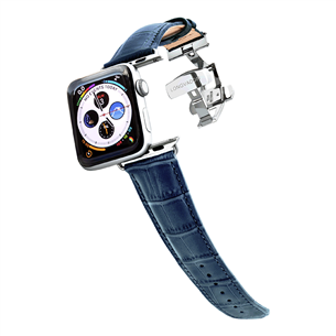 Apple Watch strap Longvadon (42 mm / 44 mm) LVNAVY42/44SILV