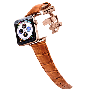 Apple Watch strap Longvadon (42 mm / 44 mm) LVWHISKEY42/44GOLD