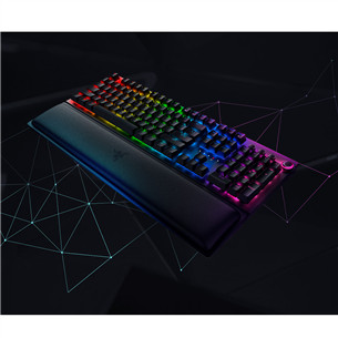 Razer BlackWidow V3 Pro Razer Green Switch, SWE, must - Mehaaniline klaviatuur