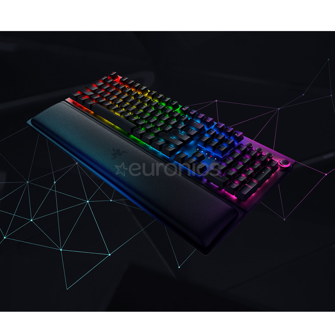 Razer BlackWidow V3 Pro Razer Green Switch, SWE, must - Mehaaniline klaviatuur