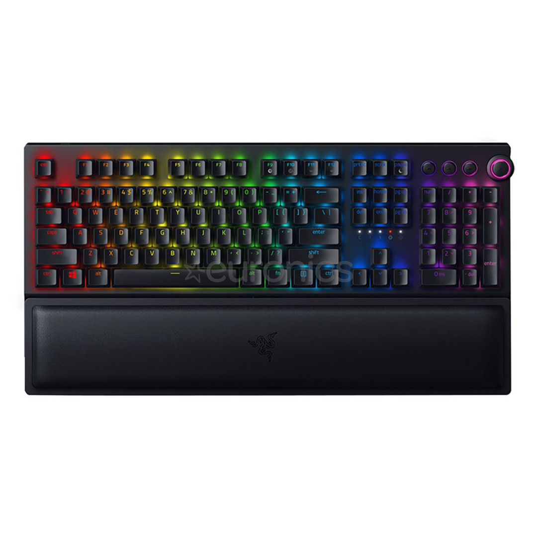 Razer BlackWidow V3 Pro Razer Green Switch, SWE, must - Mehaaniline klaviatuur