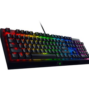 Razer BlackWidow V3 Razer Green Switch, SWE, must - Mehaaniline klaviatuur