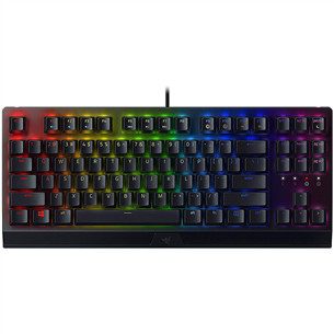 Razer BlackWidow V3 TKL Razer Green Switch, US, must - Mehaaniline klaviatuur