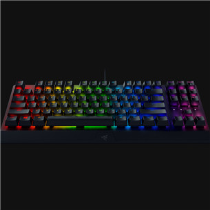 Razer BlackWidow V3 TKL Razer Green Switch, US, must - Mehaaniline klaviatuur