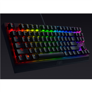 Razer BlackWidow V3 TKL Razer Green Switch, US, must - Mehaaniline klaviatuur