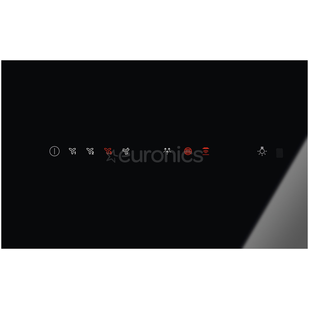 Electrolux, 700 m³/h, width 89.8 cm, black - Cooker Hood