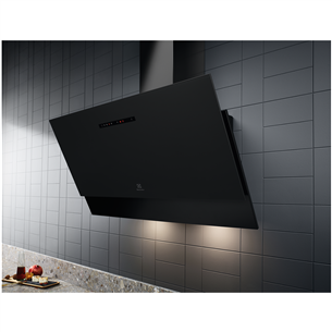 Electrolux, 700 m³/h, width 89.8 cm, black - Cooker Hood