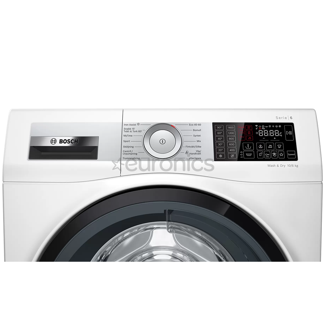 Bosch, 10/6 кг, глубина 61,6 см, 1400 об/мин - Стирально-сушильная машина