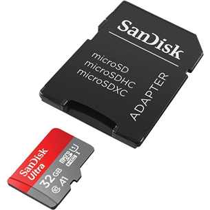 MicroSDXC mälukaart SanDisk Ultra + adapter (32 GB)