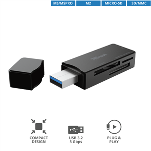 Считыватель карт памяти Trust Nanga USB 3.1