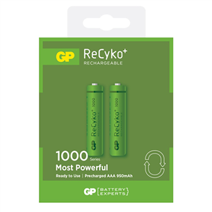 2 x AAA akupatareid GP (1000mAh)