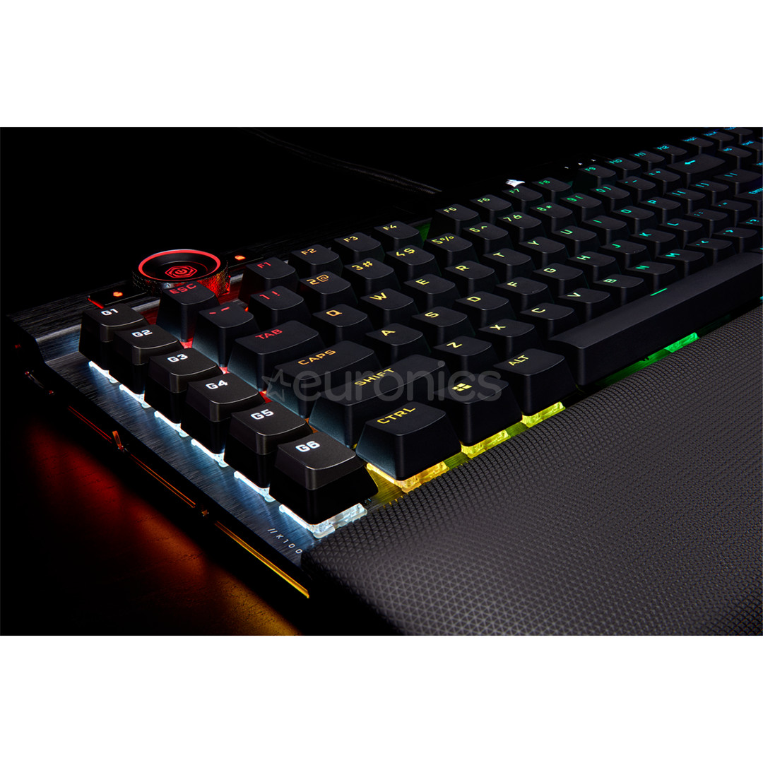 Corsair K100 Cherry MX Speed Black, SWE, black - Mechanical Keyboard