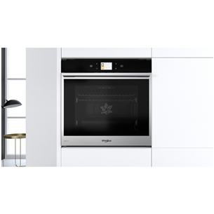 Whirlpool, 73 L, black/inox - Built-in oven