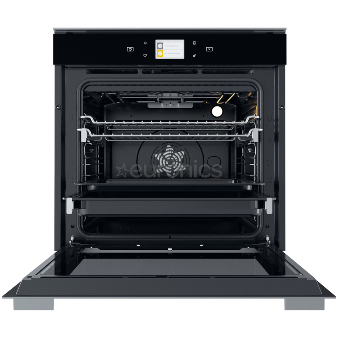 Whirlpool, 73 L, black/inox - Built-in oven
