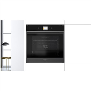 Whirlpool, пиролитическая очистка, Cook4, 73 л, черный - Интегрируемый духовой шкаф