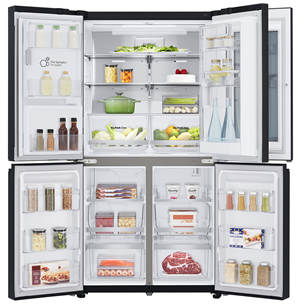 LG, water & ice dispenser, 638 L, height 180 cm, black - SBS Refrigerator