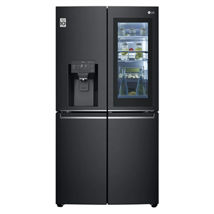 LG, диспенсер для воды и льда, 638 л, высота 180 см, черный - SBS-холодильник GMX945MC9F