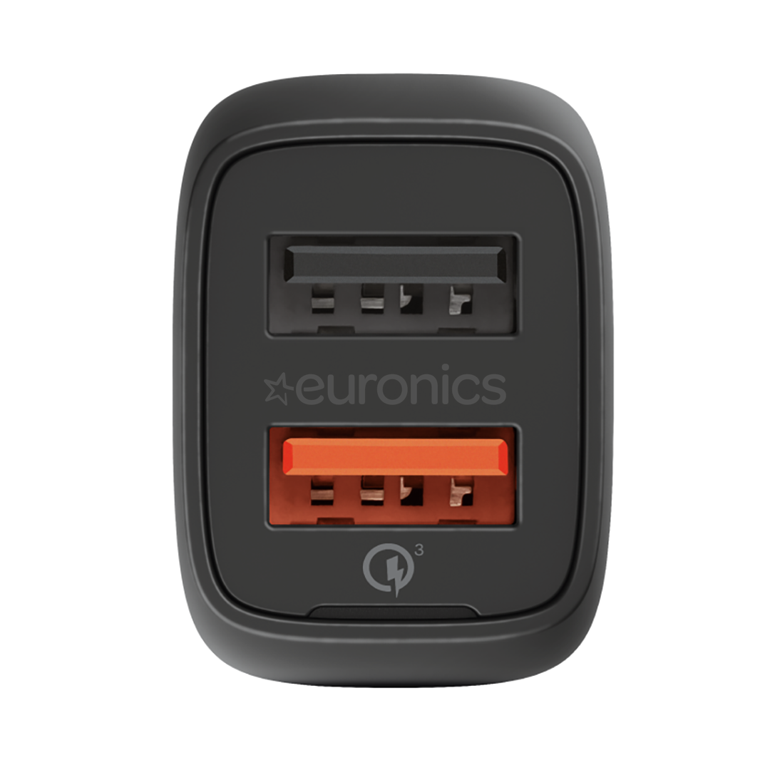 Car charger 2x USB Trust Qmax Ultra-Fast with QC3.0 (30W)